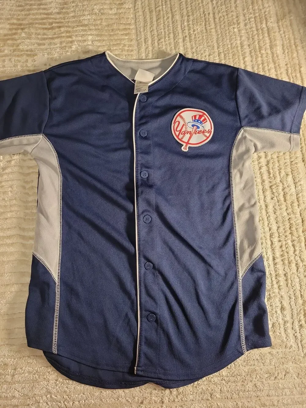 Majestic New York Yankees Jersey Baseball Youth Large 14-16 Boys Kids Children